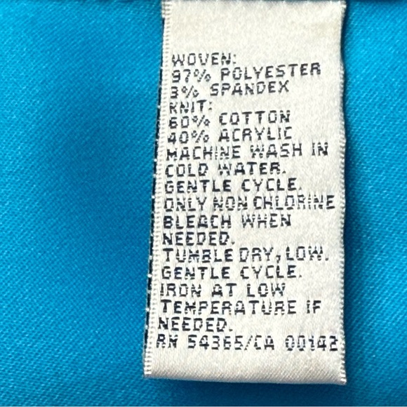 Allison Daley Petite, Women's Long Sleeve Front Zipper Jacket, Turquoise, Sz 14P - Picture 4 of 8